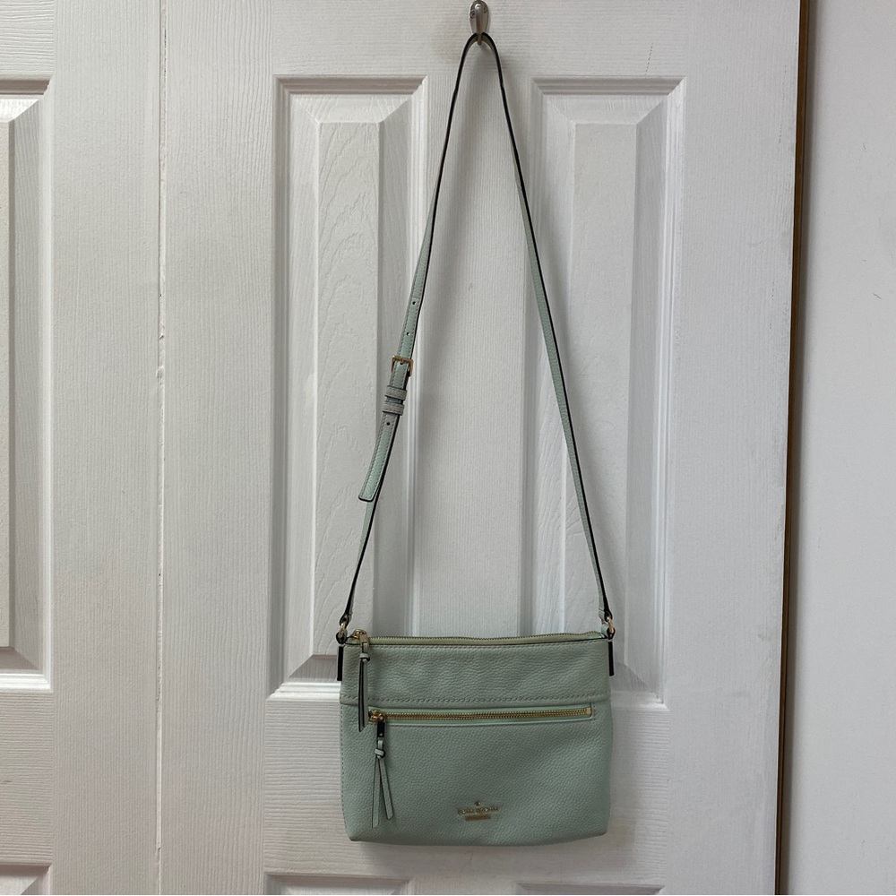kate spade mint crossbody bag with gold hardware